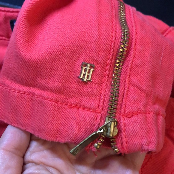 Tommy Hilfiger Red Denim Jacket RARE, Vintage - Picture 7 of 9